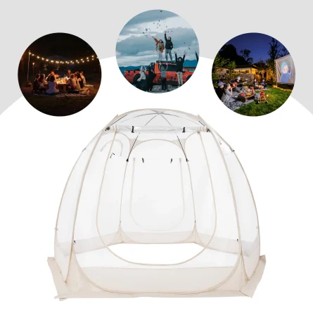 Clear Pop Up Bubble Tent Garden Courtyard Tent Camping Tent for Outdoor Lawns, Backyards 3*2.05m/9.84*6.73ft - Image 4
