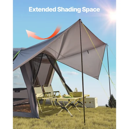 SucceBuy SUV Tent for Camping Waterproof PU2000mm Spacious Double Layer Design SUV Camping Tent with Shade Awning , Mesh Windows - Image 3